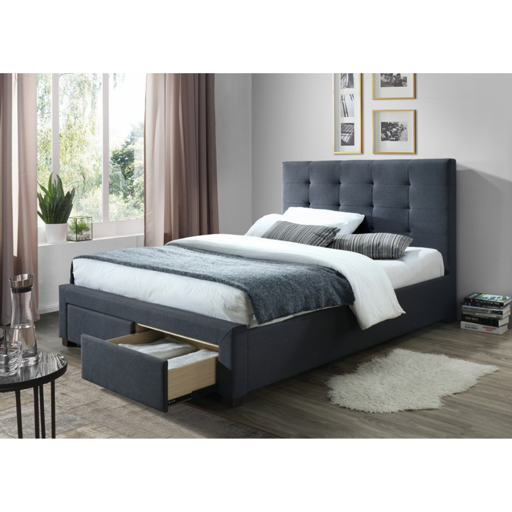 Alexa 2 Drawers Queen Bed Frame -Ex-Display