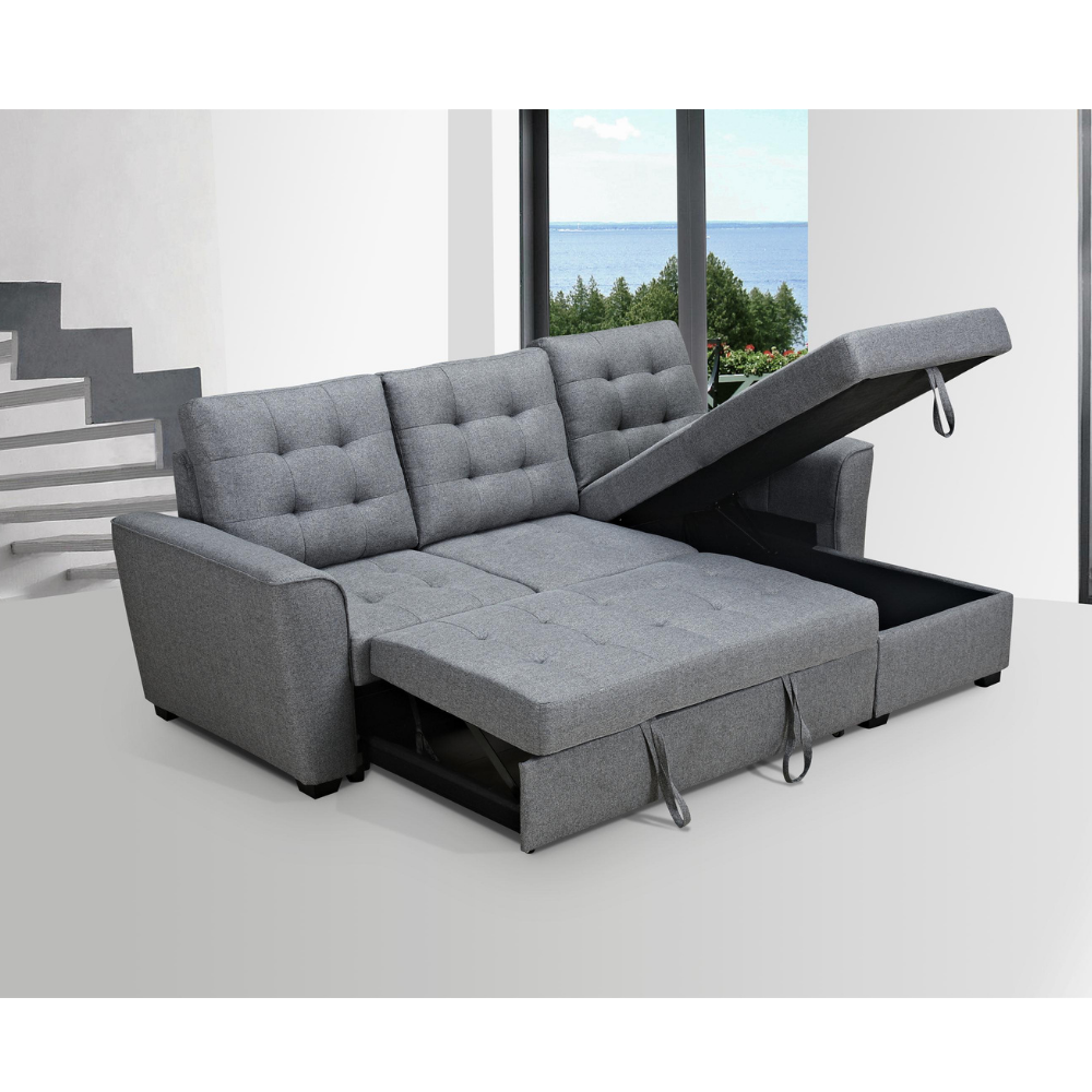 Russelle 2 Seater Sofa bed With Reversible Storage Chaise-Sofa Bed