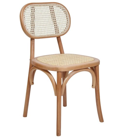 CORBIN Dining Chair-Rattan Effect -Natural color