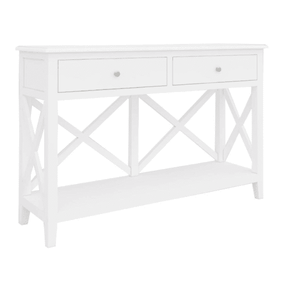 white Hampton L120 X D35 XH78cm Hall/Console Table-White