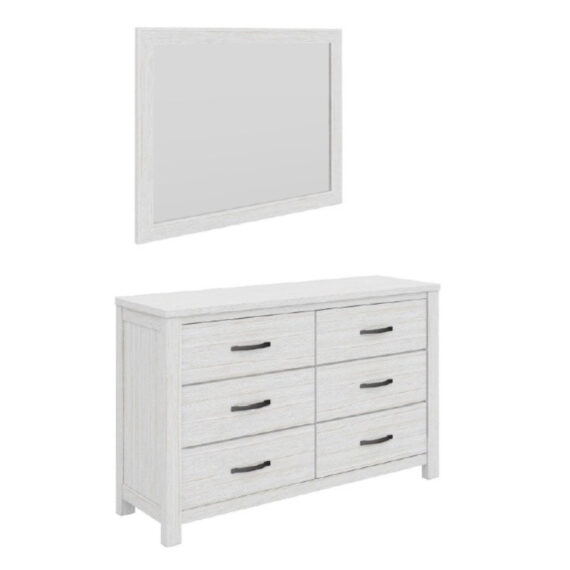 Maldon 132X40.5X81.5CM Dresser and Mirror with 6 Drawer