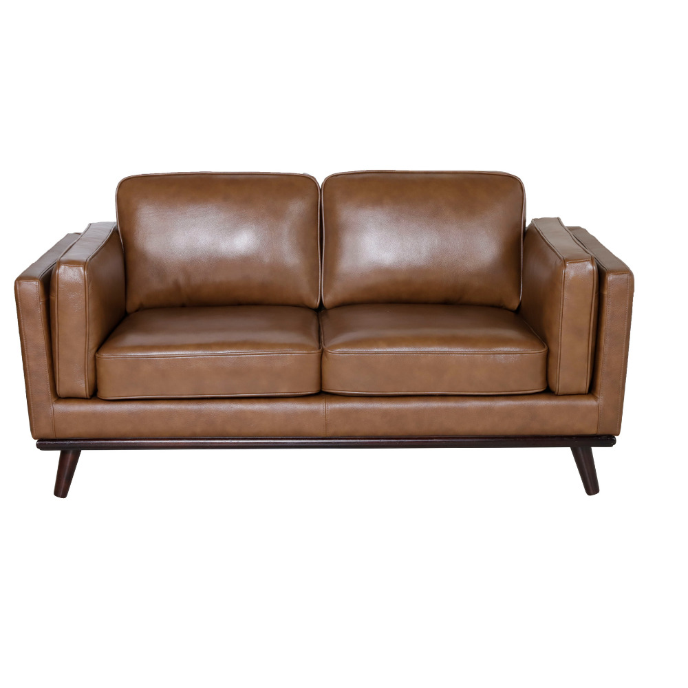 Amarilla 2 Seater Full Leather Sofa-Nature Scotch