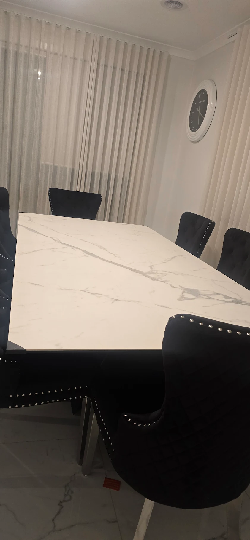 Simpolo Large L240 X W120 X H76 CM Dining Table -White Storm