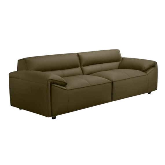 Iris 2 Seater Full Leather sofa-Olive