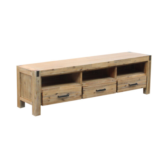 Amira L180 × W43 × H55 cm TV Unit-Solid Acacia wood-Oak Color