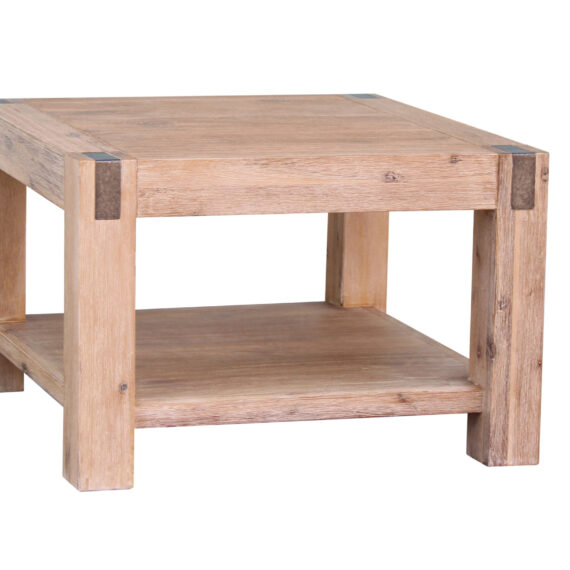 Amira L60 × W60 × H40 cm Lamp table-Solid Acacia wood-Oak Color
