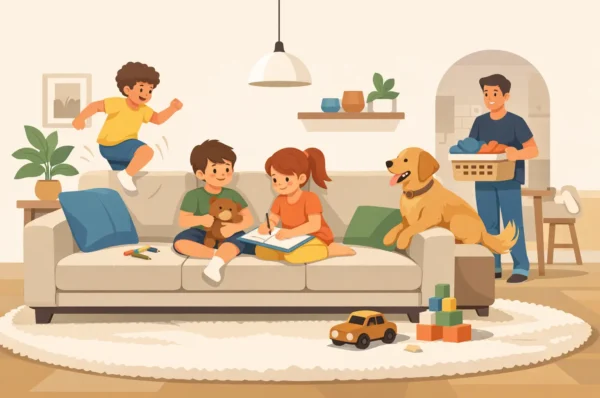 Best Sofa Material for Kids for Busy Homes