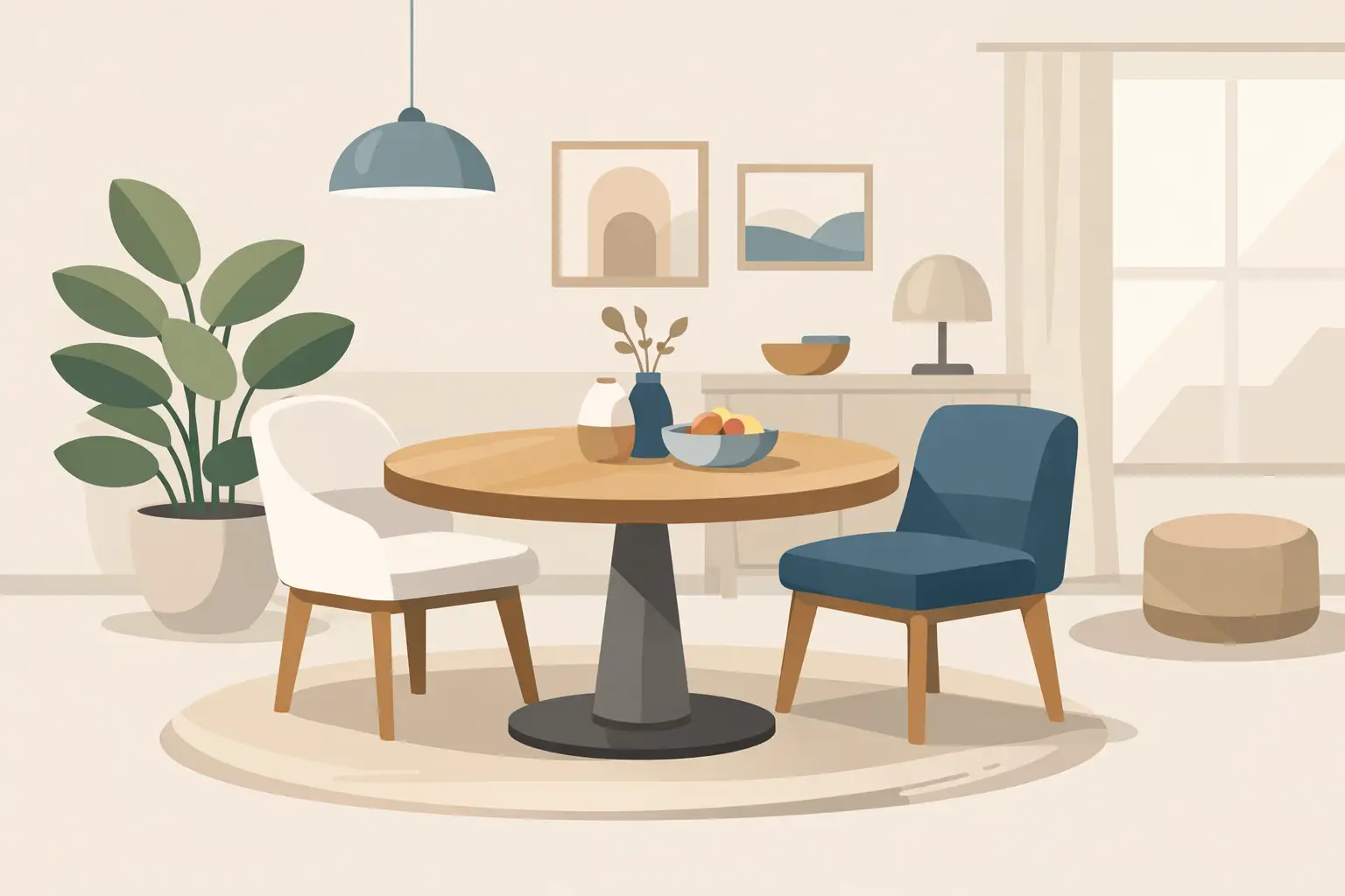 Round Dining Tables for Small Spaces That Fit